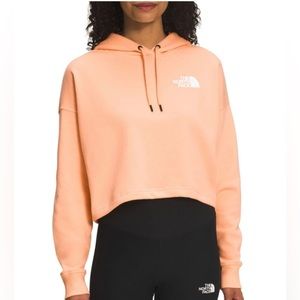 New The North Face Coordinates back print hoodie in apricot, Small, $65